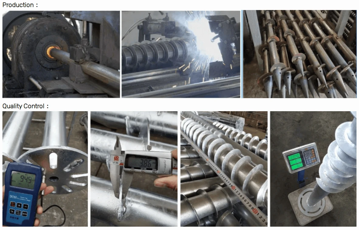 Screw Pile Foundation Production Screw Pile Foundation Production